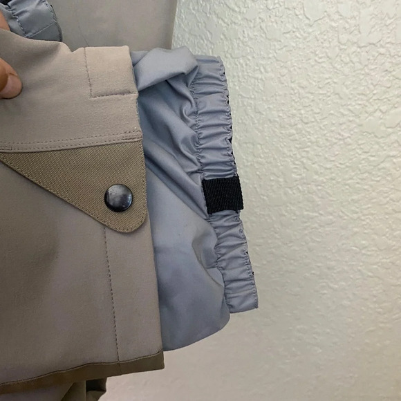 Patagonia Womens Ski hiking Pants Size 8 beige khaki green‎ with suspenders - Picture 12 of 16